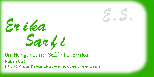 erika sarfi business card